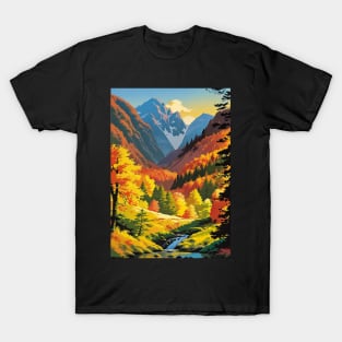 Stable Diffusion Fall Foliage Scene T-Shirt